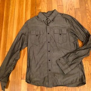 Men’s Urban Outfitters Gray Button Down